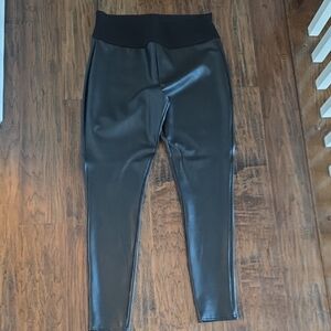Spanx Assets Faux Leather Leggings - 1X
